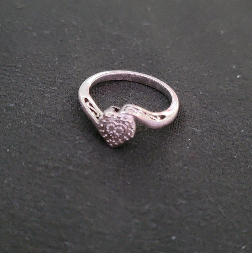 Heart Silver Ring - image 2